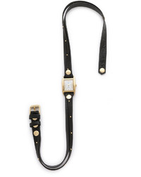 Женские черно-золотые кожаные часы с шипами от La Mer