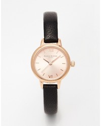 Женские черно-золотые кожаные часы от Burton