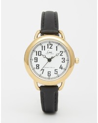 Женские черно-золотые кожаные часы от Limit