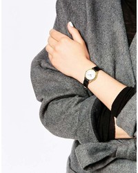 Женские черно-золотые кожаные часы от Limit