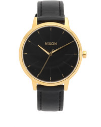 Женские черно-золотые кожаные часы от Nixon
