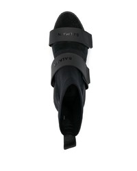 Мужские черно-золотые кроссовки от Balmain