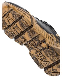 Мужские черно-золотые кроссовки от Dolce & Gabbana