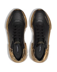 Мужские черно-золотые кроссовки от Dolce & Gabbana