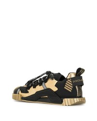 Мужские черно-золотые кроссовки от Dolce & Gabbana