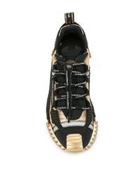 Мужские черно-золотые кроссовки от Dolce & Gabbana