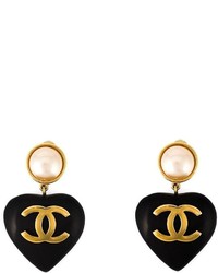 Черно-золотые серьги от Chanel