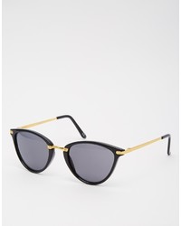 Женские черно-золотые солнцезащитные очки от Asos