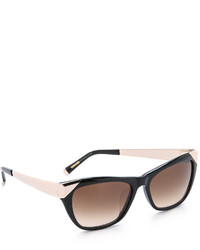 Женские черно-золотые солнцезащитные очки от Cat Eye