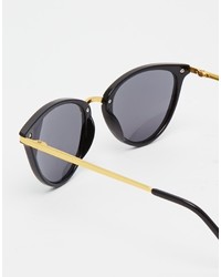 Женские черно-золотые солнцезащитные очки от Asos