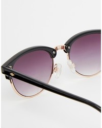 Женские черно-золотые солнцезащитные очки от Asos