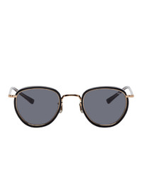 Мужские черно-золотые солнцезащитные очки от Eyevan 7285