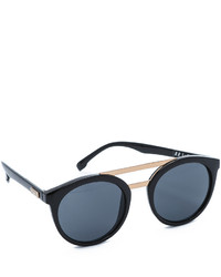 Женские черно-золотые солнцезащитные очки от Le Specs
