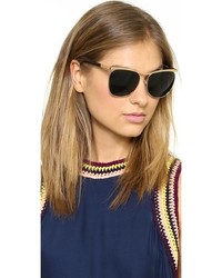 Женские черно-золотые солнцезащитные очки от The Row