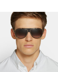 Мужские черно-золотые солнцезащитные очки от Lanvin
