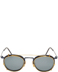 Женские черно-золотые солнцезащитные очки от Thom Browne