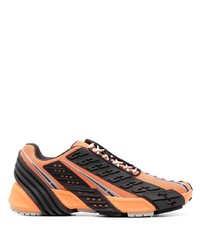 Мужские черно-оранжевые кроссовки от Diesel
