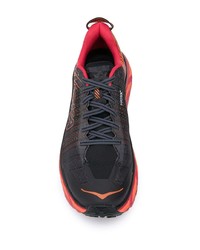 Мужские черно-оранжевые кроссовки от Hoka One One