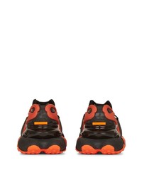 Мужские черно-оранжевые кроссовки от Balmain