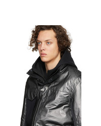 Мужская черно-серебряная куртка-пуховик от Nike