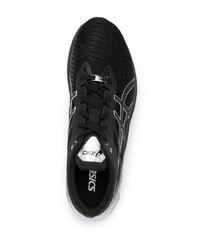 Мужские черно-серебряные кроссовки от Asics