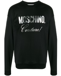 Мужской черно-серебряный свитшот с принтом от Moschino