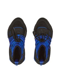 Мужские черно-синие кроссовки от Balmain