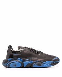 Мужские черно-синие кроссовки от Moschino