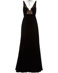 Черное бархатное вечернее платье от Antonio Berardi