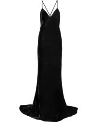 Черное бархатное вечернее платье от Stella McCartney