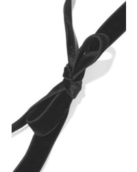 Черное бархатное ожерелье-чокер от Erickson Beamon