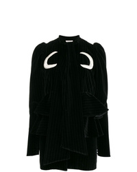 Черное бархатное платье прямого кроя от ATTICO