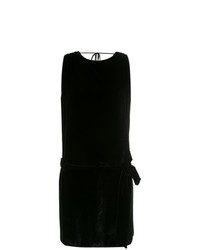 Черное бархатное платье прямого кроя от Reinaldo Lourenço