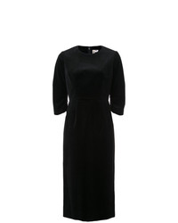 Черное бархатное платье-футляр от Comme des Garcons