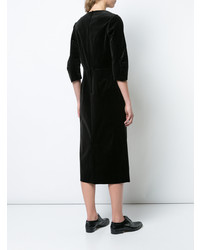 Черное бархатное платье-футляр от Comme des Garcons
