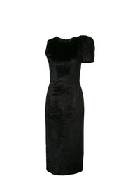 Черное бархатное платье-футляр от Sophie Theallet
