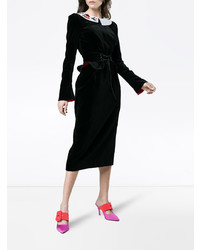 Черное бархатное платье-футляр от Navro