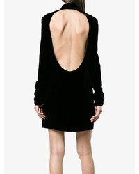 Черное бархатное платье от Saint Laurent