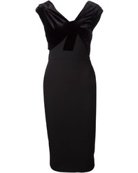 Черное бархатное платье от Victoria Beckham