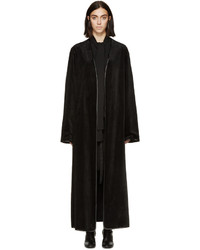 Женское черное вельветовое пальто от Haider Ackermann