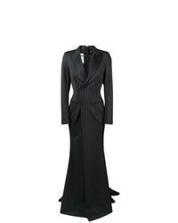 Черное вечернее платье в вертикальную полоску от Moschino