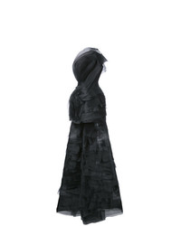 Черное вечернее платье в сеточку от Isabel Sanchis