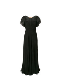 Черное вечернее платье в сеточку от N°21