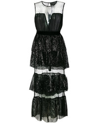Черное вечернее платье из фатина от Christian Pellizzari