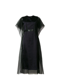 Черное вечернее платье из фатина от Maison Margiela