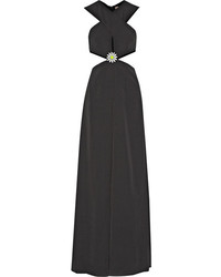 Черное вечернее платье с вырезом от Christopher Kane