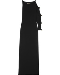 Черное вечернее платье с вырезом от Halston