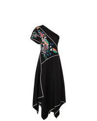 Черное вечернее платье с вышивкой от Dvf Diane Von Furstenberg