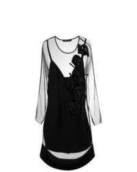 Черное вечернее платье с вышивкой от Gloria Coelho
