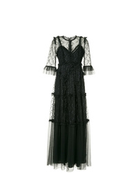 Черное вечернее платье с вышивкой от Needle & Thread